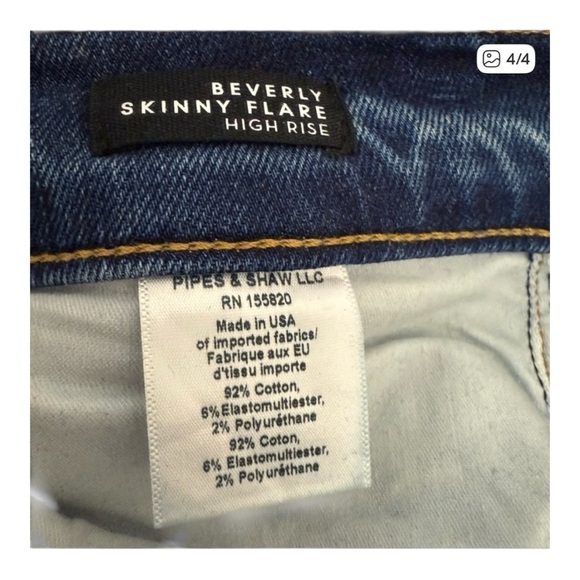 Veronica Beard Dark Blue Straight Leg Jeans - Picture 5 of 5